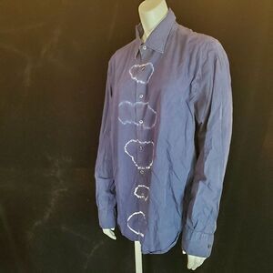 Consumer Guide Blue & White Button Down Shirt (XL)